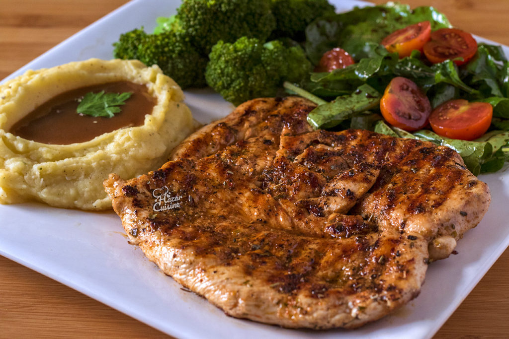 طريقة ستيك الدجاج بتتبيلة الزعتر